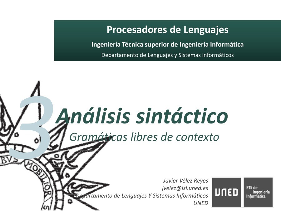 Imágen de pdf Análisis sintáctico - Gramáticas libres de contexto